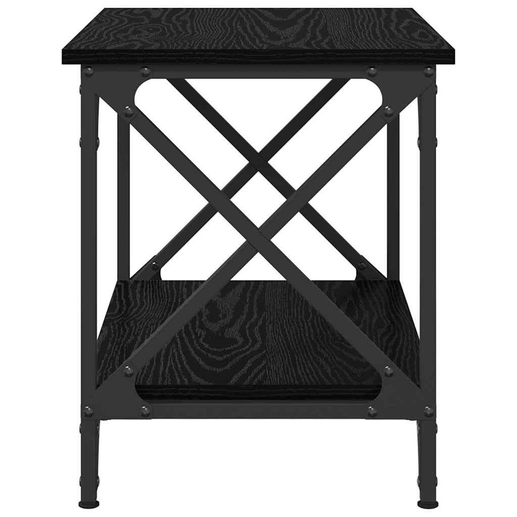 vidaXL Side Table Black Oak 55 x 38 x 45 cm Engineered Wood 6