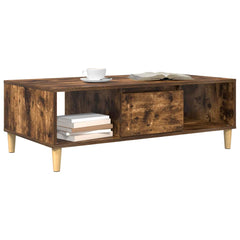 vidaXL Coffee Table Smoked Oak 102 x 55 x 35 cm Engineered Wood 3