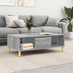 vidaXL Coffee Table Grey Sonoma 102 x 55 x 35 cm Engineered Wood 1