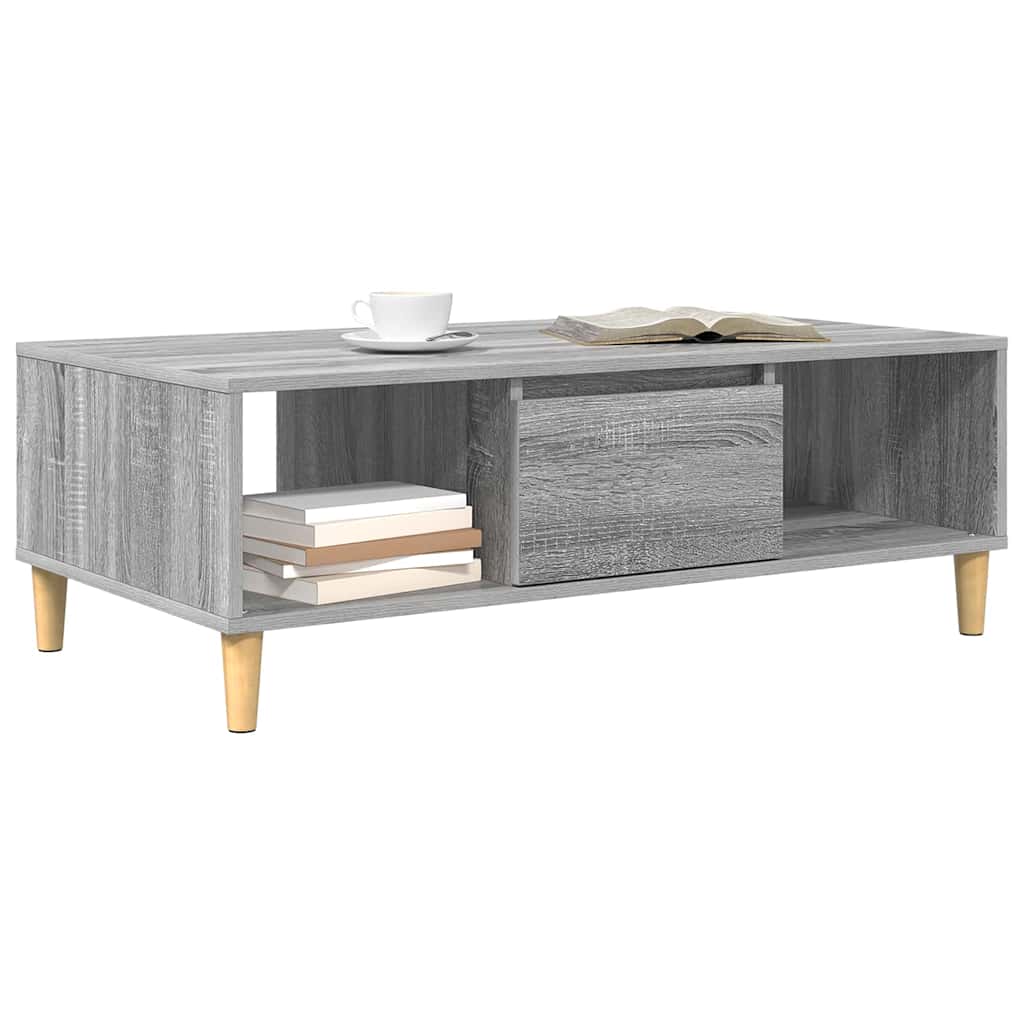 vidaXL Coffee Table Grey Sonoma 102 x 55 x 35 cm Engineered Wood 3