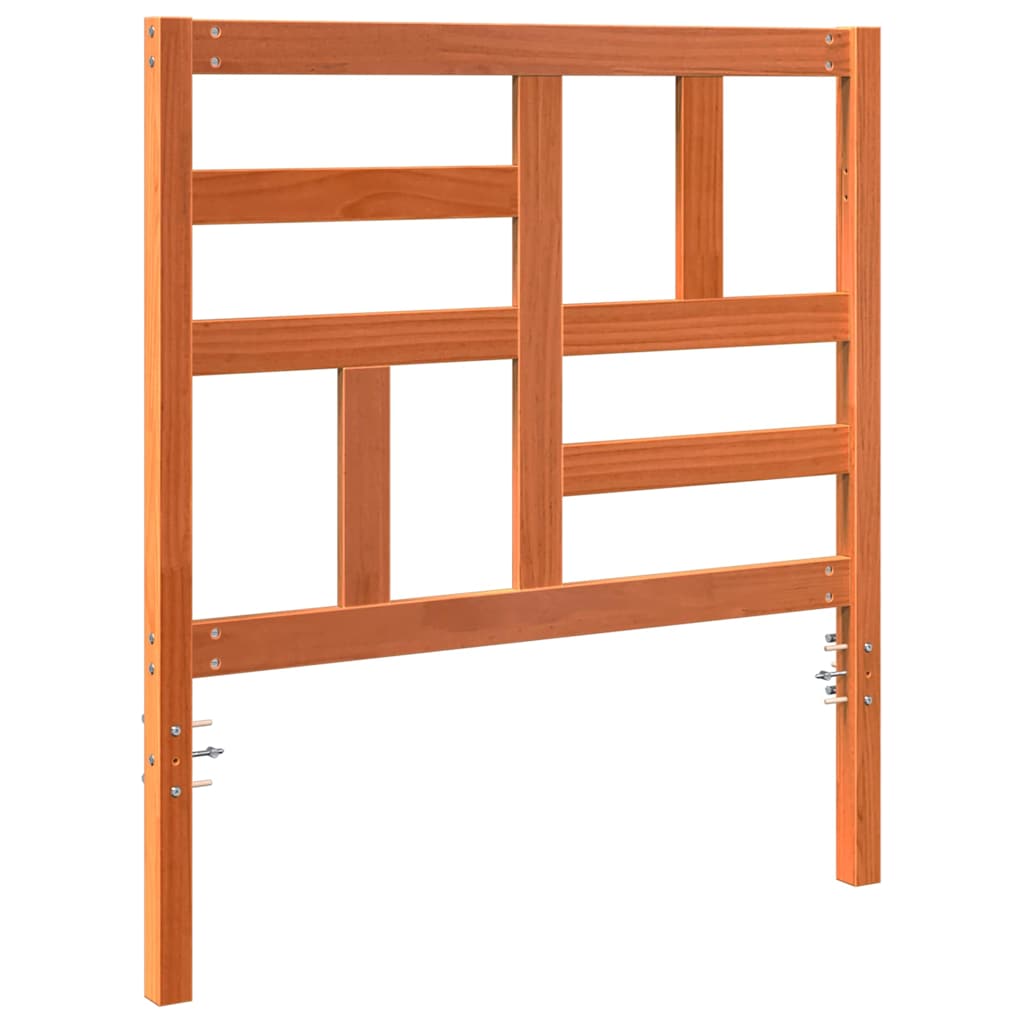 vidaXL Bed Headboard Wax Brown 80.5 x 4 x 104 cm Solid Pine Wood 6