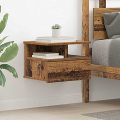 vidaXL Floating Nightstand Old Wood 40 x 31 x 28 cm Engineered Wood 1