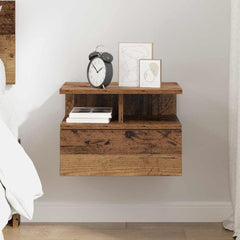 vidaXL Floating Nightstand Old Wood 40 x 31 x 28 cm Engineered Wood 4