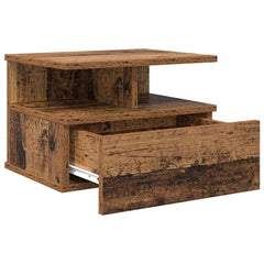 vidaXL Floating Nightstand Old Wood 40 x 31 x 28 cm Engineered Wood 5
