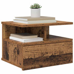vidaXL Floating Nightstand Old Wood 40 x 31 x 28 cm Engineered Wood 3