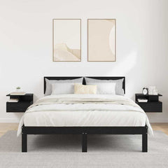 vidaXL Floating Nightstand 2 pcs Black Oak 40 x 31 x 28 cm 1