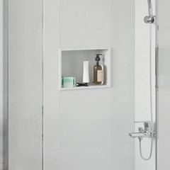 vidaXL Shower Niche White Stainless Steel