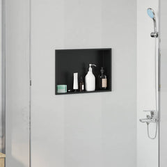 vidaXL Shower Niche Black 45 x 30 x 9.5 cm Stainless Steel 1