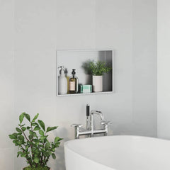 vidaXL Shower Niche Silver 45 x 30 x 9.5 cm Stainless Steel 4