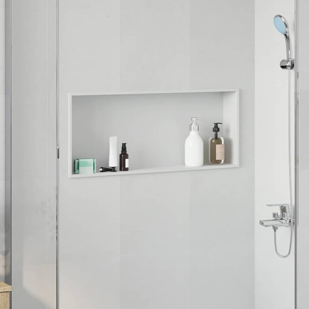 vidaXL Shower Niche White Stainless Steel