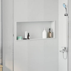 vidaXL Shower Niche White Stainless Steel