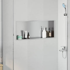 vidaXL Shower Niche White Stainless Steel
