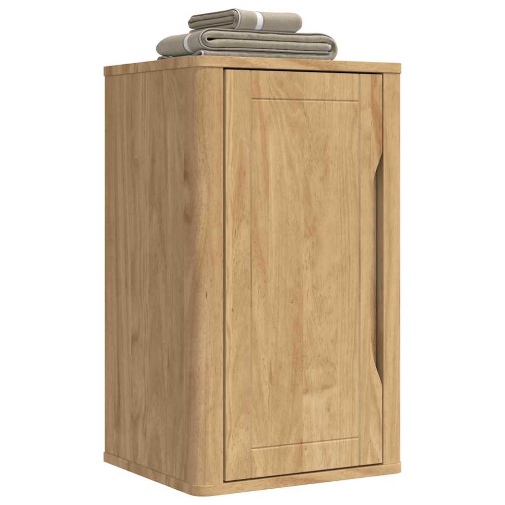 vidaXL Bathroom Wall Cabinet with Door FLORO Wax Brown 35 x 30 x 60 cm 3