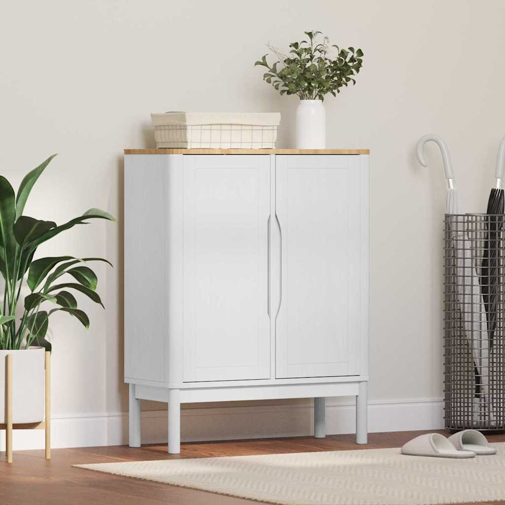 vidaXL Sideboard FLORO White 70 x 30 x 70.5 cm Solid Pine Wood 1