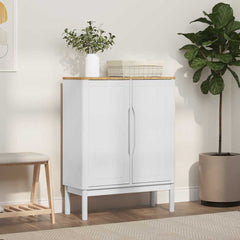 vidaXL Sideboard FLORO White 70 x 30 x 70.5 cm Solid Pine Wood 4