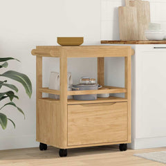 Kitchen Trolley FLORO 72.5 x 45 x 80 cm Wax brown