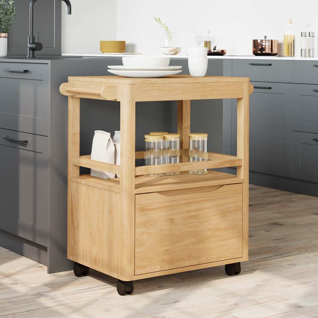 Kitchen Trolley FLORO 72.5 x 45 x 80 cm Wax brown