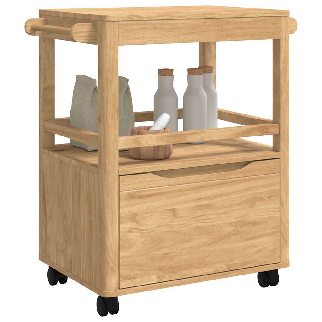 Kitchen Trolley FLORO 72.5 x 45 x 80 cm Wax brown