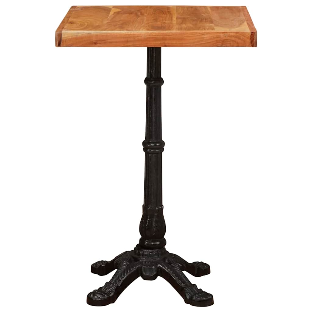 vidaXL Bistro Table 50 x 50 x 76 cm Solid Acacia Wood Brown Square 4