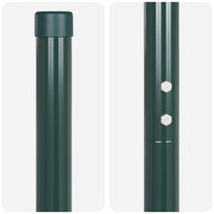 vidaXL Fence Post 12 pcs Green Powder-coated steel 4