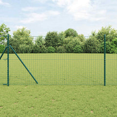 vidaXL Fence Post 12 pcs Green Powder-coated steel 1