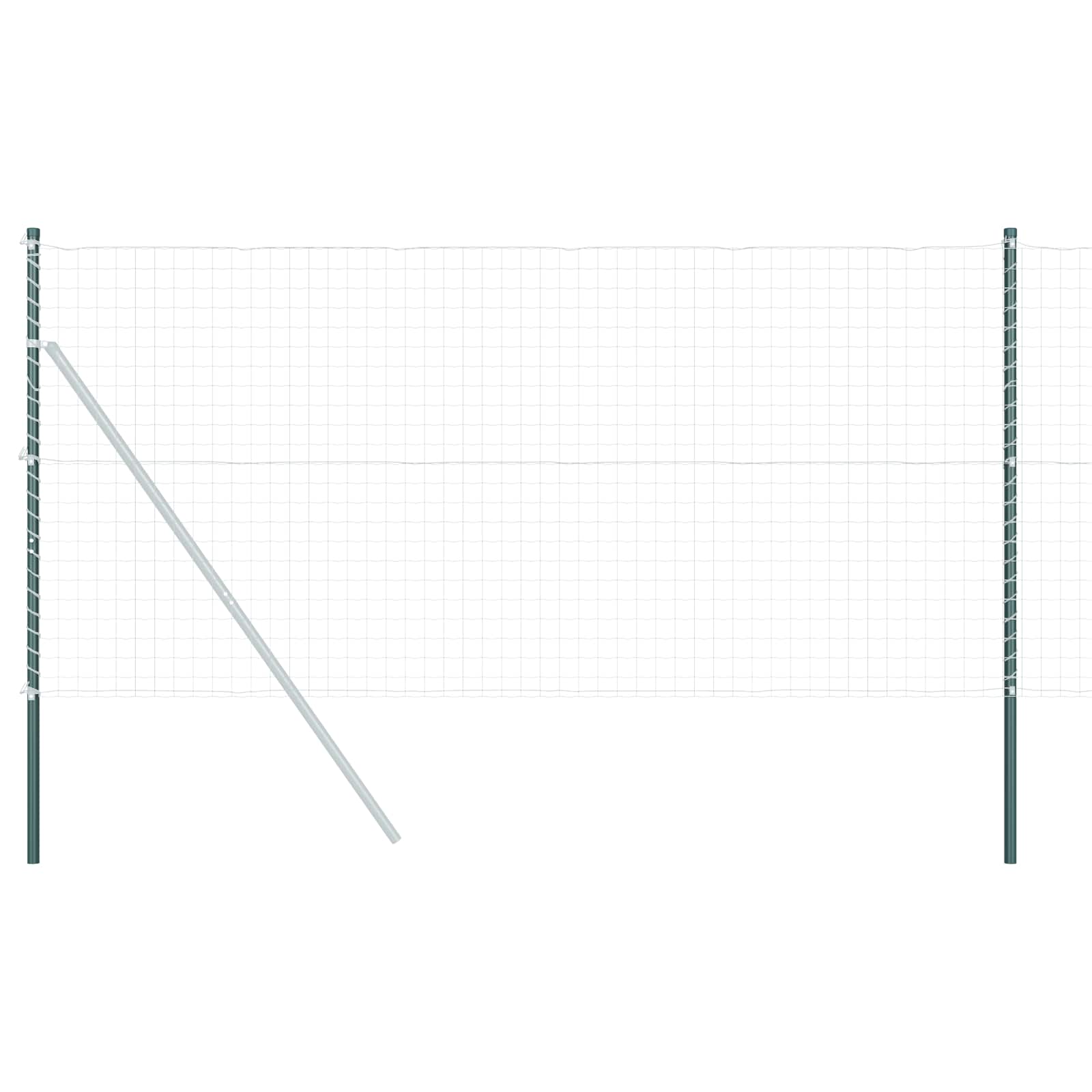 vidaXL Fence Post 12 pcs Green Powder-coated steel 2