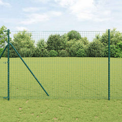 vidaXL Fence Post 12 pcs Green Powder-coated steel 1