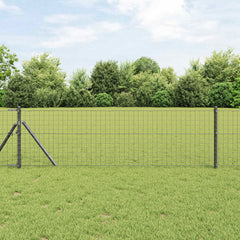 vidaXL Fence Post 12 pcs Grey 120 cm Powder-coated steel 1