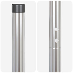 vidaXL Fence Post 12 pcs Silver Powder-coated steel 4
