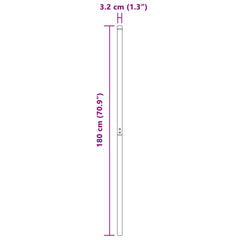 vidaXL Fence Post 12 pcs Silver Powder-coated steel 6