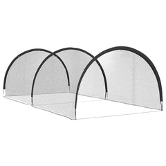 vidaXL Baseball & Softball Black 702 x 369.5 x 243.5 cm Polyester 2