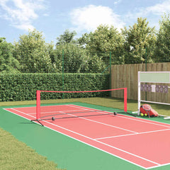 Tennis Net Folding Black and Red Polyester 301 cm 90.5 cm