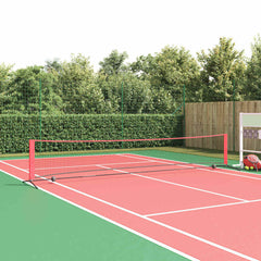 Tennis Net Folding Black and Red Polyester 494.5 cm 90 cm