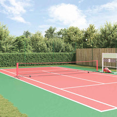 vidaXL Tennis Net Folding Black and Red 595 x 90.5 x 87 cm Polyester 1