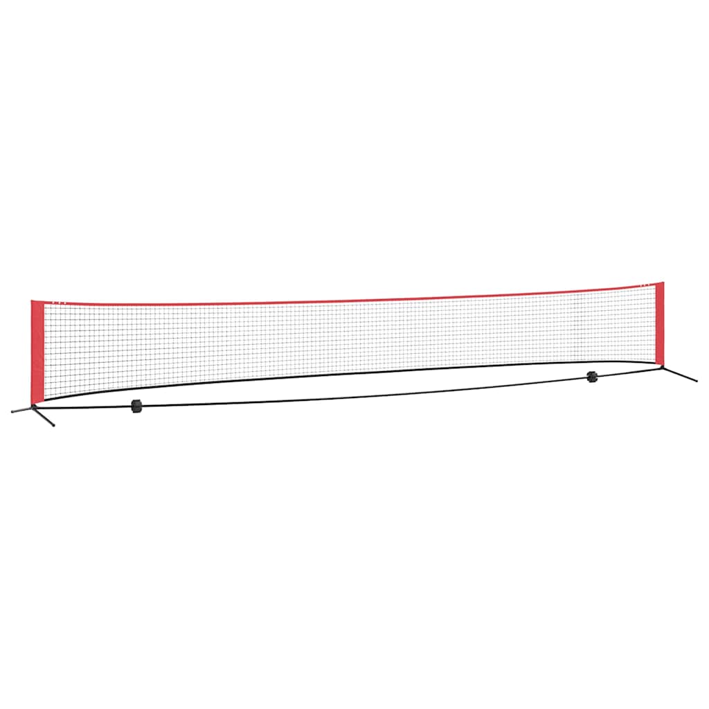 vidaXL Tennis Net Folding Black and Red 595 x 90.5 x 87 cm Polyester 2