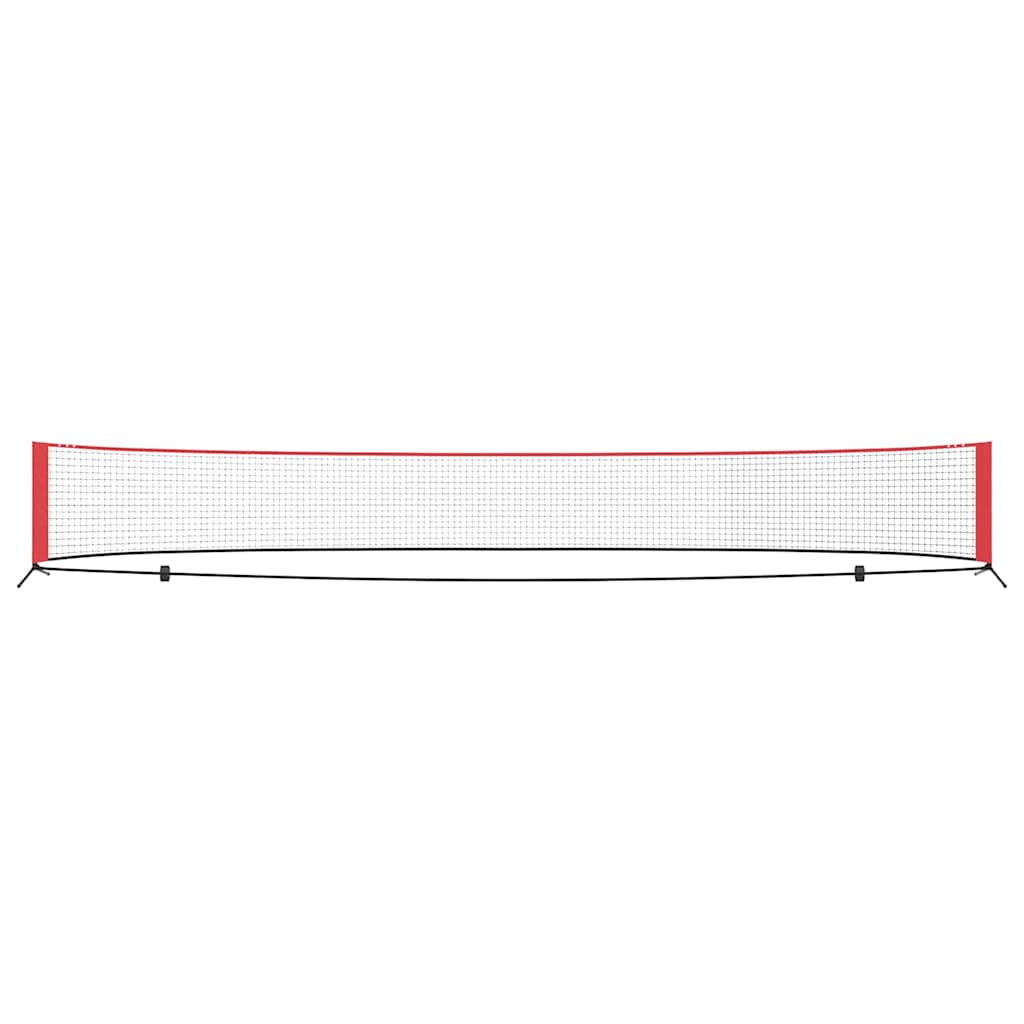 vidaXL Tennis Net Folding Black and Red 595 x 90.5 x 87 cm Polyester 4