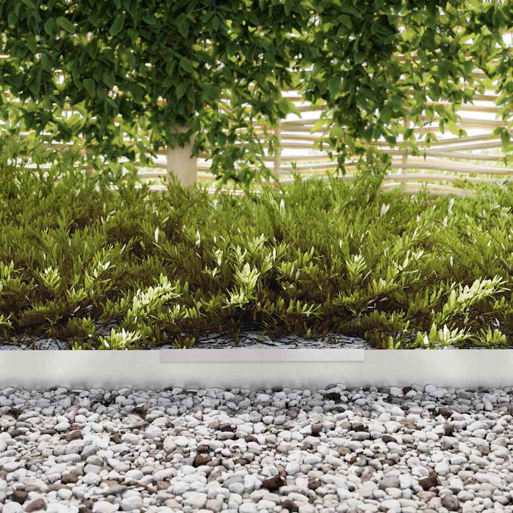 vidaXL Lawn Edging 450 x 10 cm Stainless Steel Silver 5