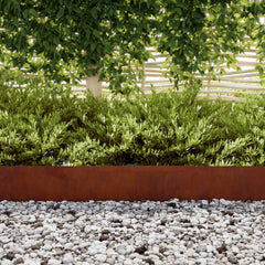 vidaXL Lawn Edging 450 x 15 cm Weathering Steel Rusty 5