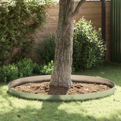 vidaXL Lawn Edging 4 pcs 450 x 20 cm Galvanised Steel Silver 1