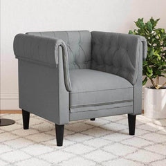 Sofa 78.5 x 74.5 x 74.5 cm Polyester Light grey 1-seater