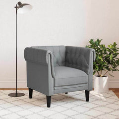 Sofa 78.5 x 74.5 x 74.5 cm Polyester Light grey 1-seater