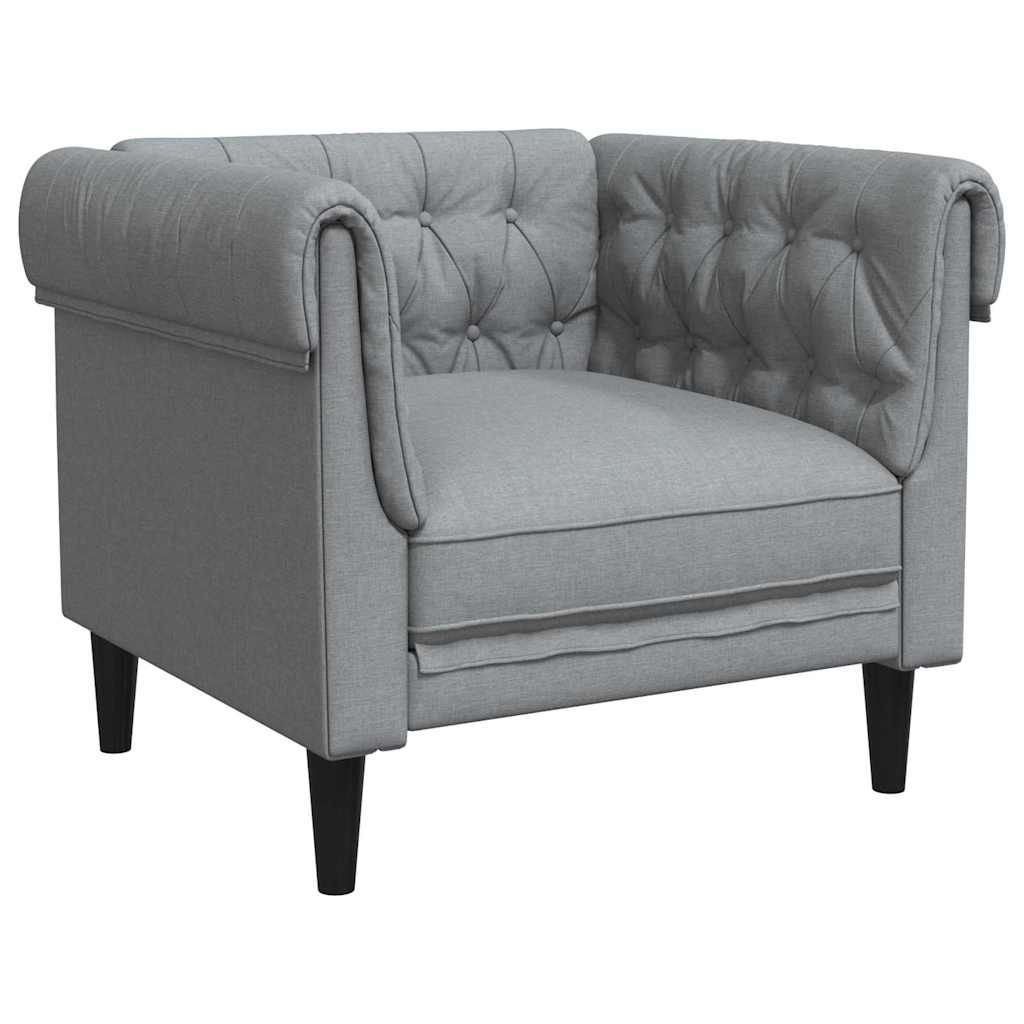 Sofa 78.5 x 74.5 x 74.5 cm Polyester Light grey 1-seater