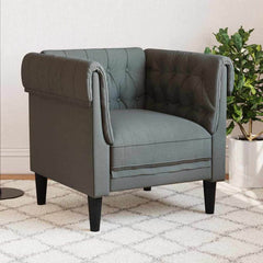 Sofa 78.5 x 74.5 x 74.5 cm Polyester Dark grey 1-seater