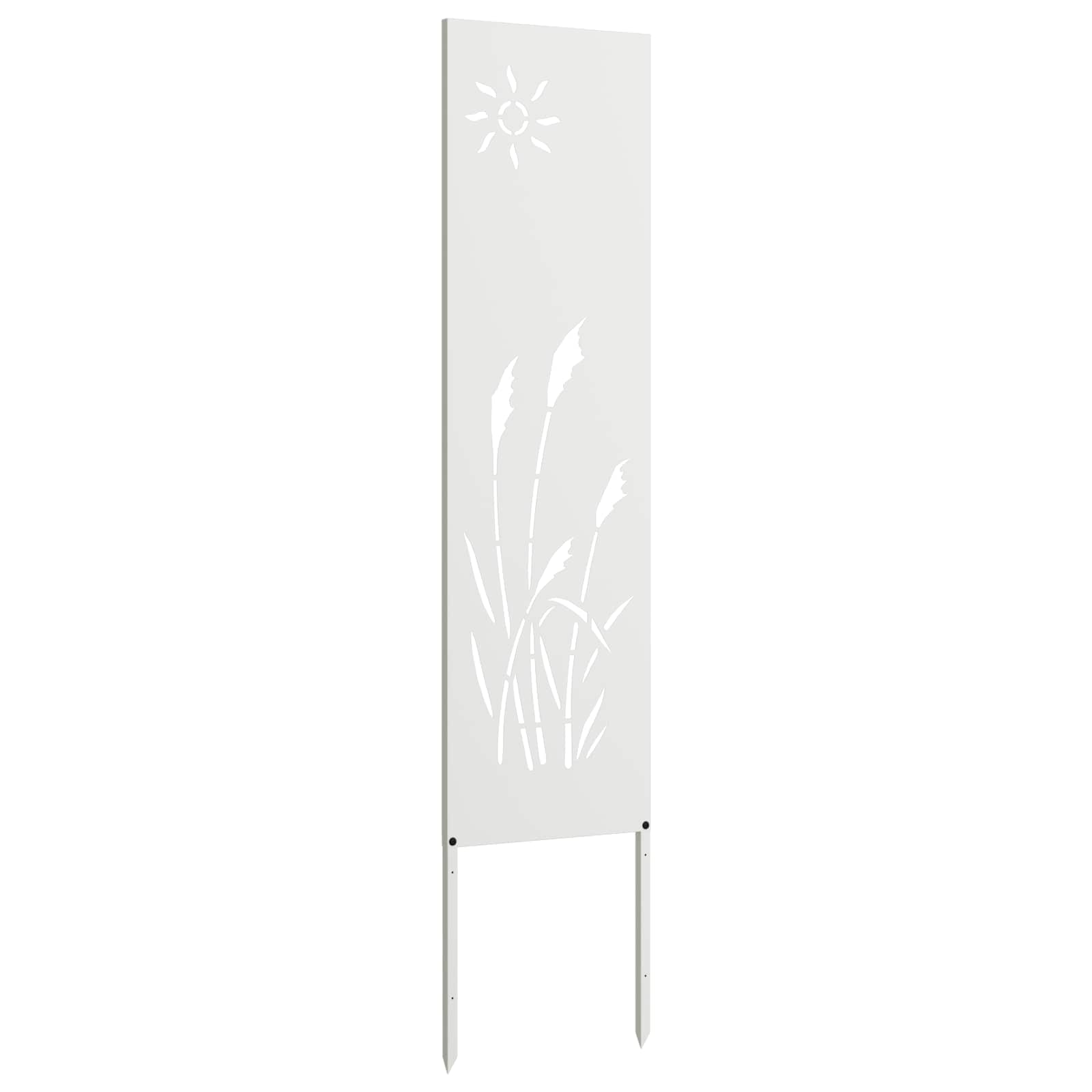 vidaXL Garden Privacy Screen White 32 x 140 cm Cold-rolled steel 4