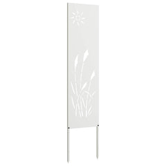 vidaXL Garden Privacy Screen White 32 x 140 cm Cold-rolled steel 4