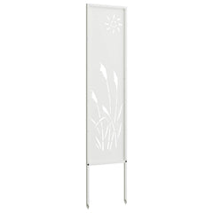 vidaXL Garden Privacy Screen White 32 x 140 cm Cold-rolled steel 5