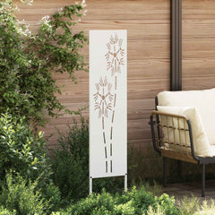 vidaXL Garden Privacy Screen White 32 x 140 cm Cold-rolled steel 3