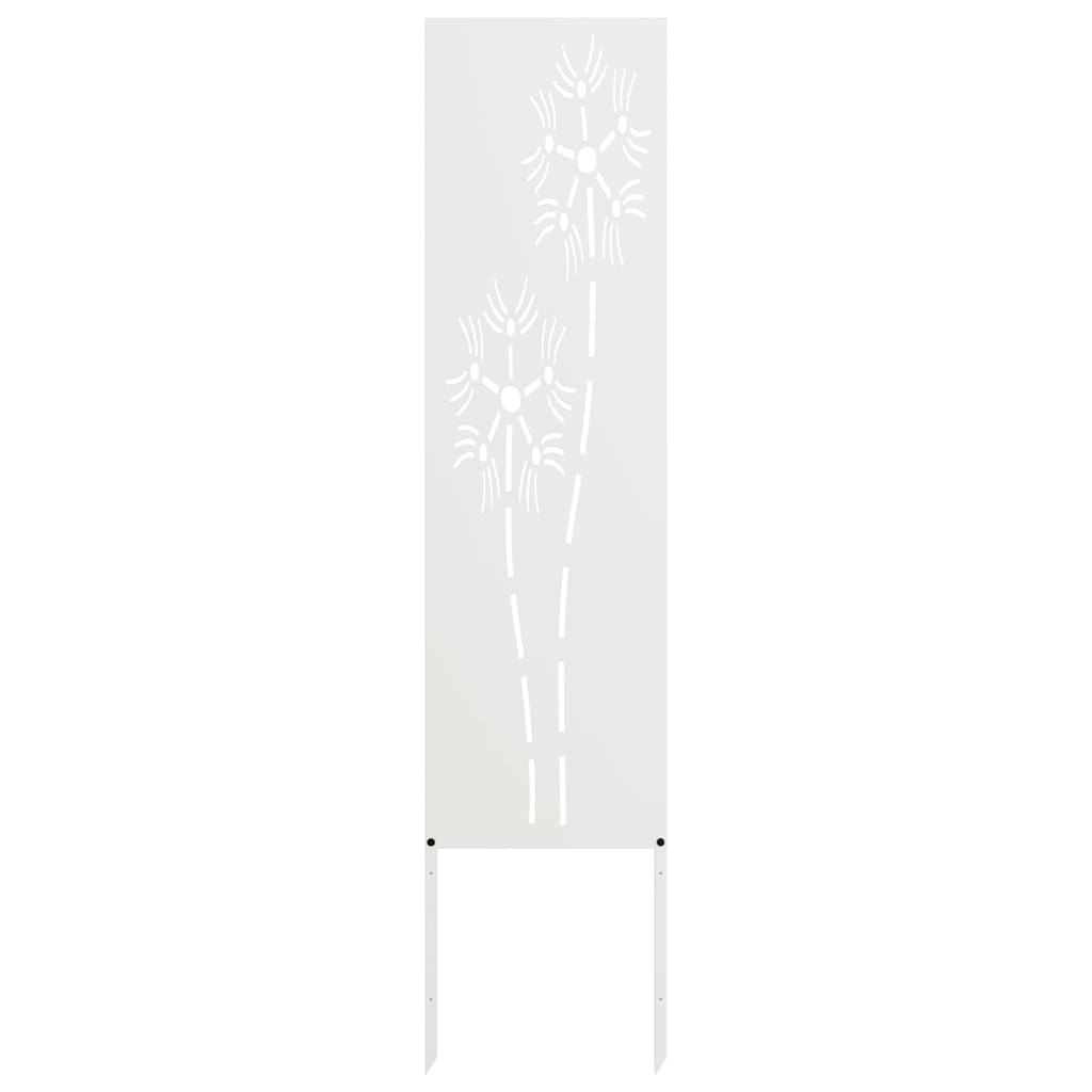 vidaXL Garden Privacy Screen White 32 x 140 cm Cold-rolled steel 4