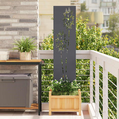 vidaXL Garden Privacy Screen Anthracite 32 x 140 cm Cold-rolled steel 1