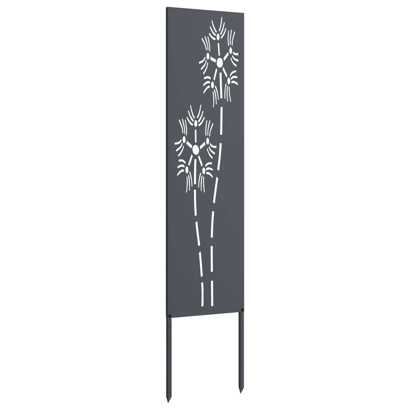 vidaXL Garden Privacy Screen Anthracite 32 x 140 cm Cold-rolled steel 5